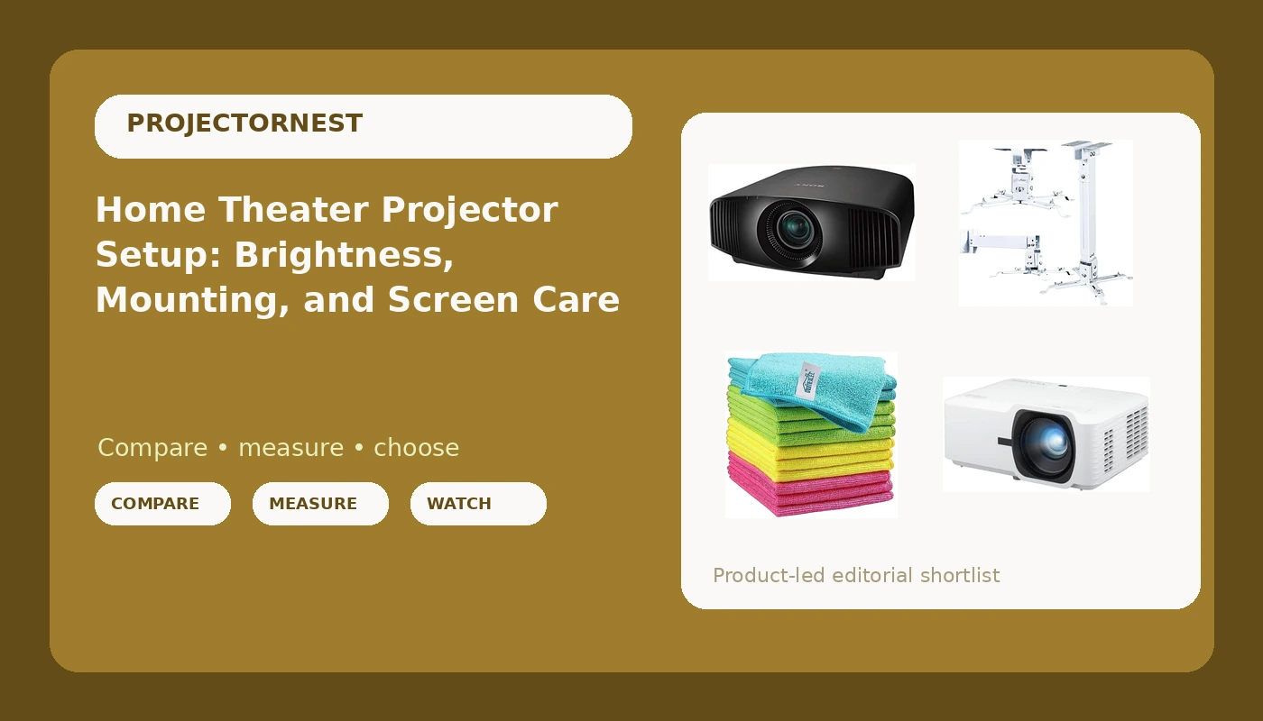 Home Theater Projector Setup: Brightness, Mounting, and Screen Care
