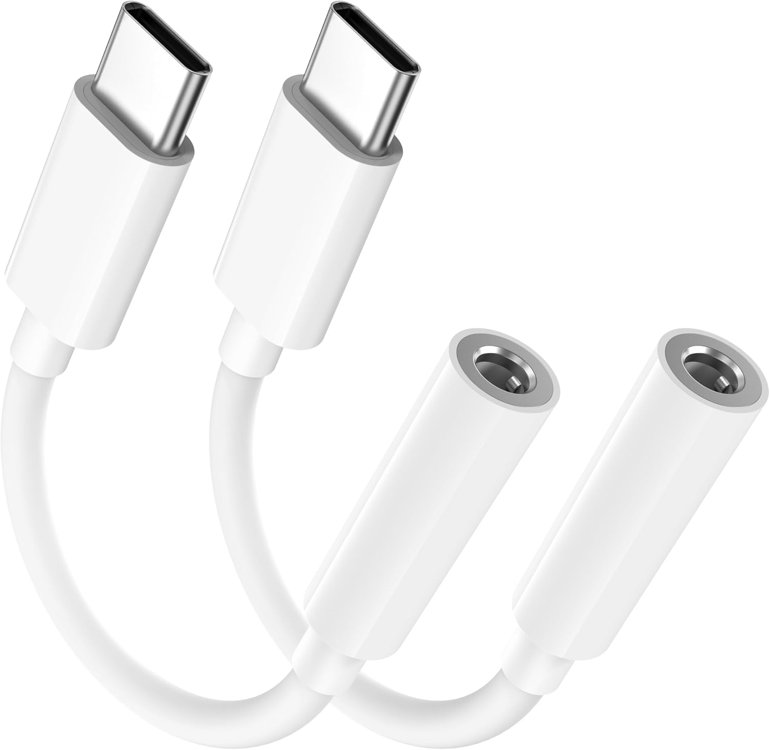 2 Pack USB C to 3.5mm Headphone Jack Adapter