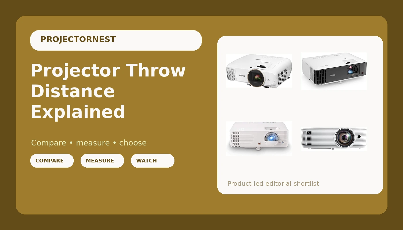Projector Throw Distance Explained - ProjectorNest review with measurements and honest opinion